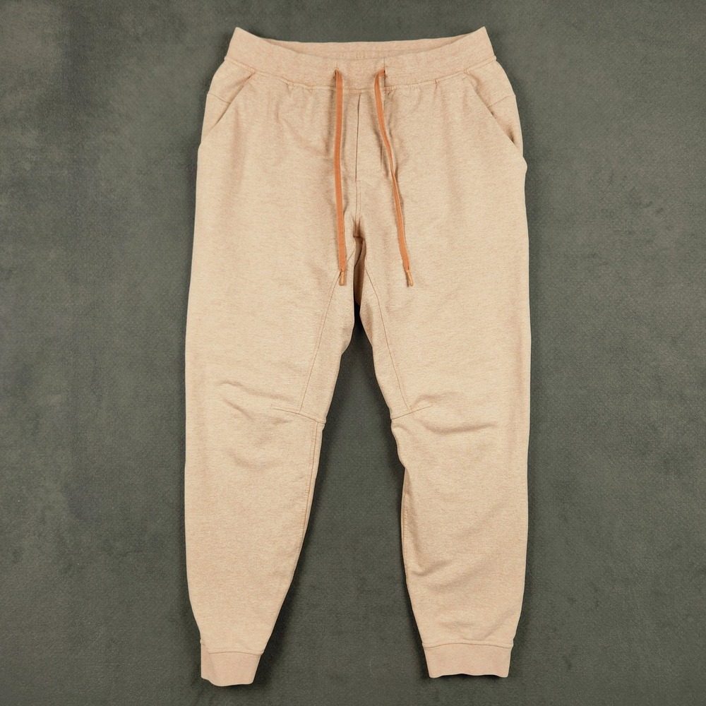 Lululemon City Sweat Jogger Mens Large Peach Heathered French Terry Pants